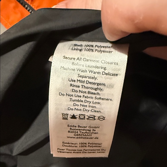 Eddie Bauer Men's XXL Orange and Black Ski Jacket - Picture 3 of 9